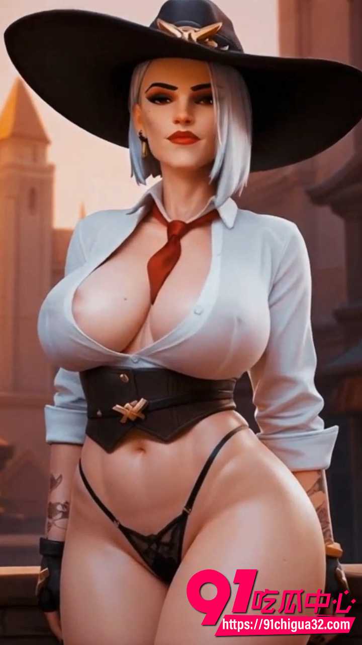 国外精品AI动漫 银发美女阿什炫耀性感巨乳翘臀 后入猛干骚穴浪叫不止高潮连连