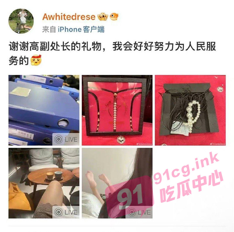 高副处长的礼物!神秘女生微博晒高副处长送的情趣内裤 火上热搜 高处长真会玩儿