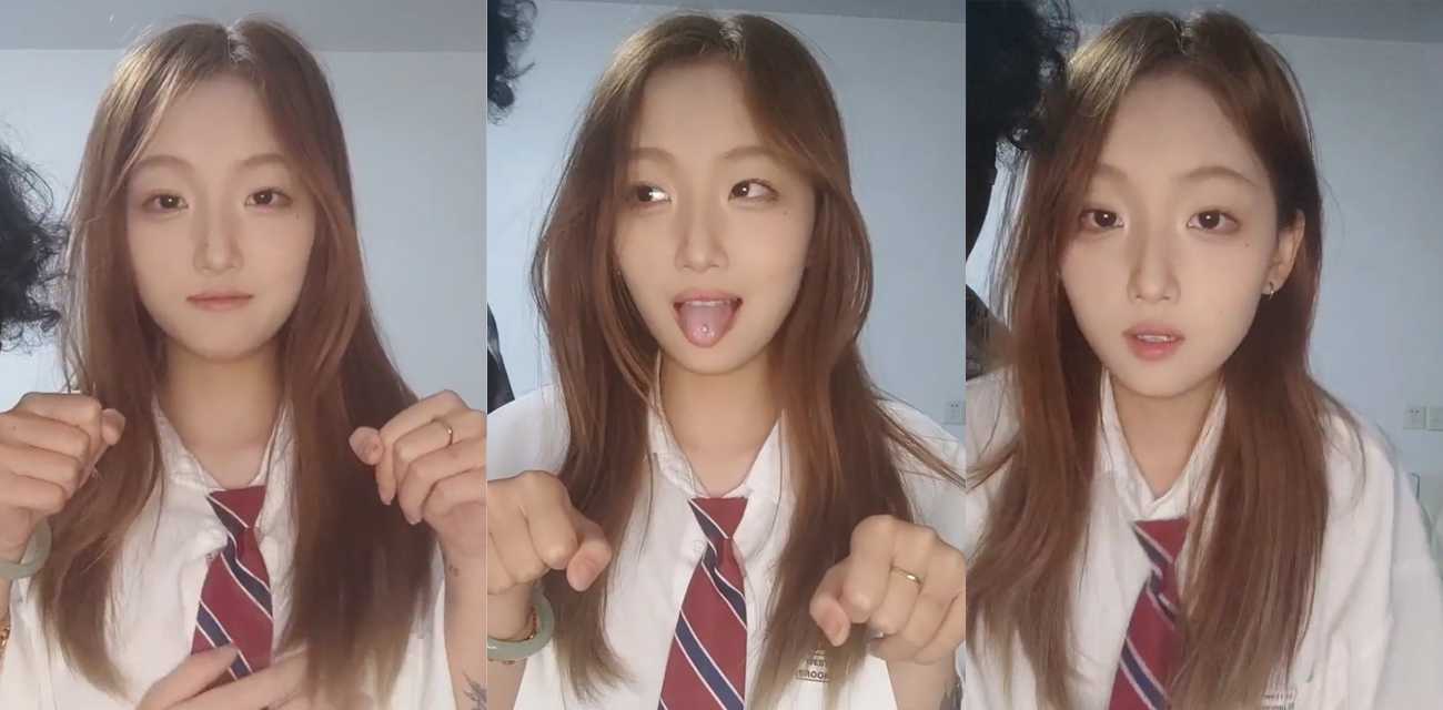 花臂精神小妹下海直播 穿着制服看似清纯 被精神小伙调教玩穴像小母狗一样乖巧！