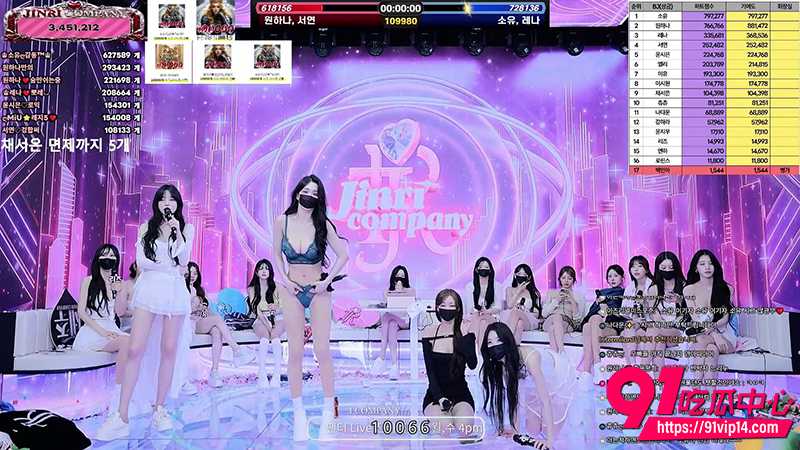 韩国BJ女团jinricp 第七季第1期群魔乱舞 舞台上数十位火辣女神集体狂舞半裸扭臀!