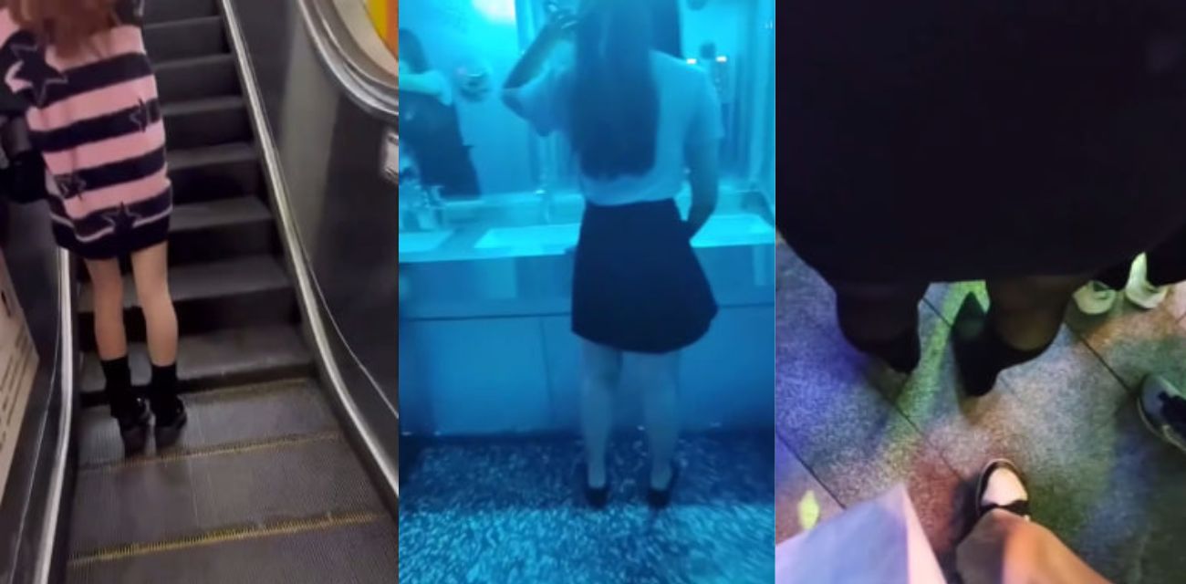 街射达人出动~大街上KTV里偷偷撸管射美女身上 鸡巴不大射程超远!