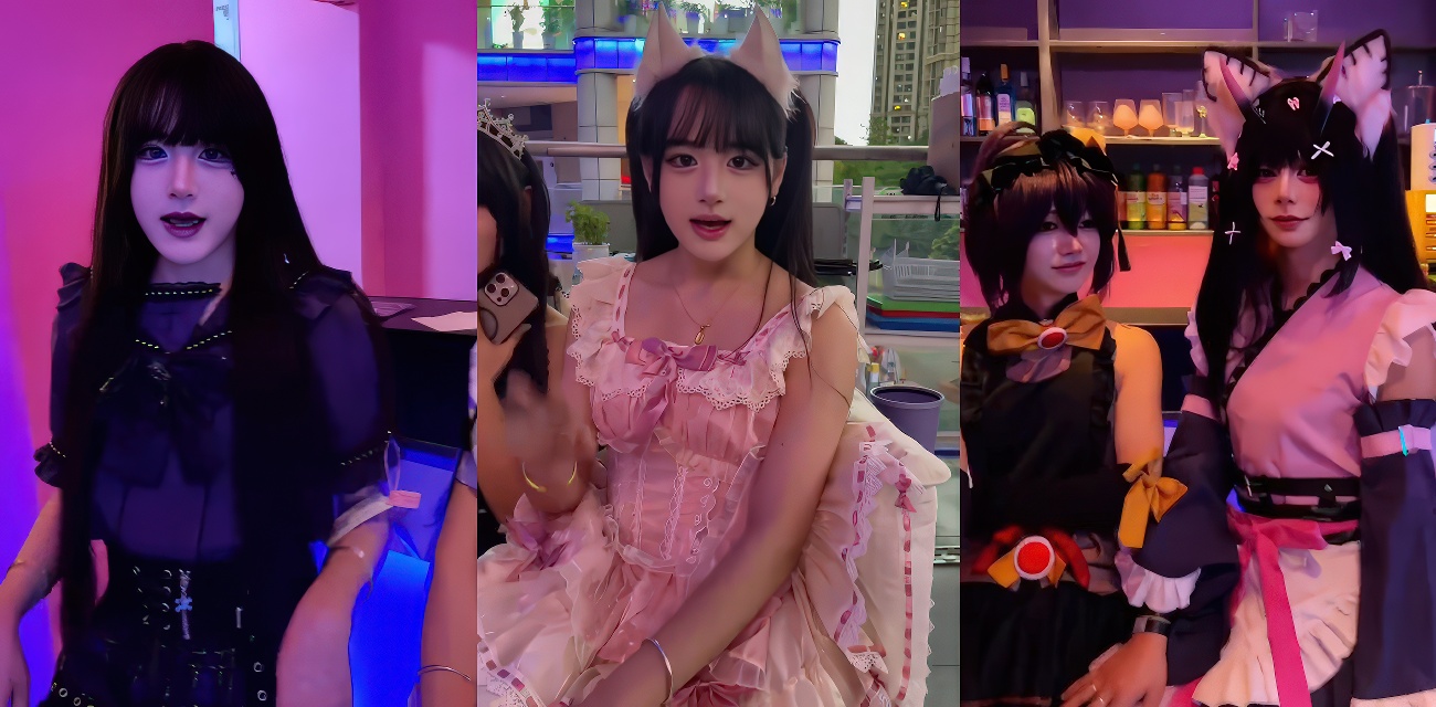 四川成都TS伪娘商业化 男娘Cosplay女仆店尺度极大 猫耳黑丝日常营业太有说法了