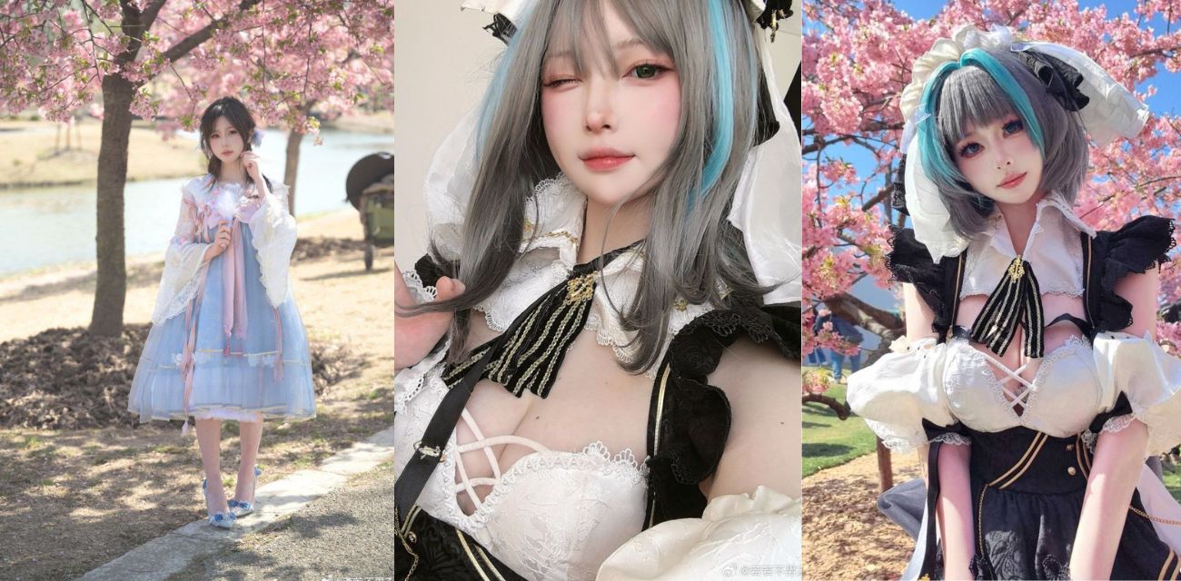 B站网红coser“若若不男”的另一面～清纯可爱的面庞 骚逼却早已黝黑！