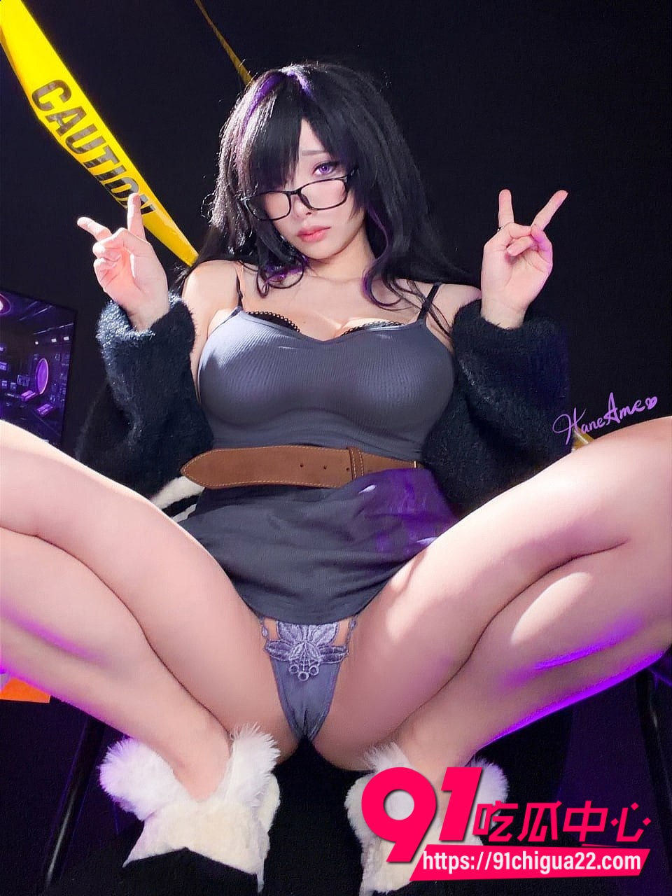高颜值眼镜女神雨波HaneAme3