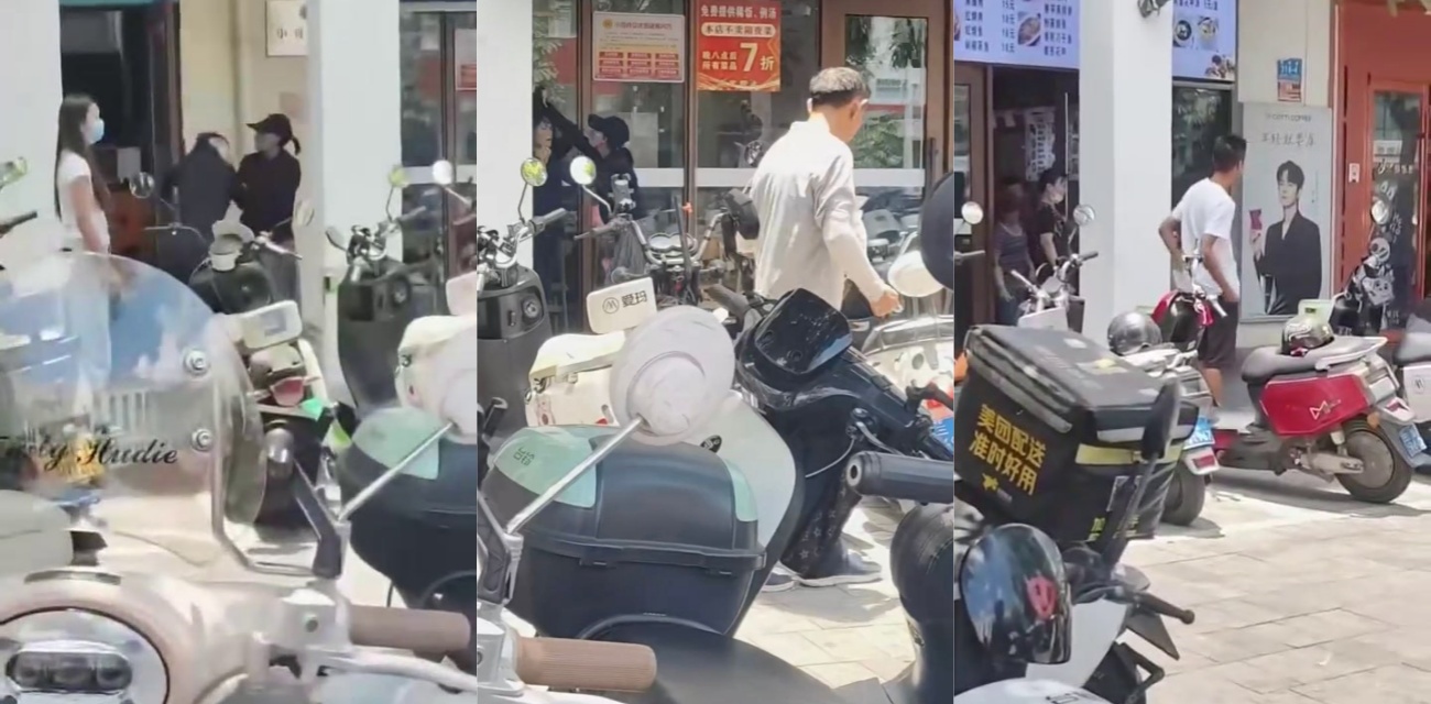 海南三亚街头正宫怒抓小三 正室大战小三妹子 两人互相撕头发 街头秒变撕逼现场