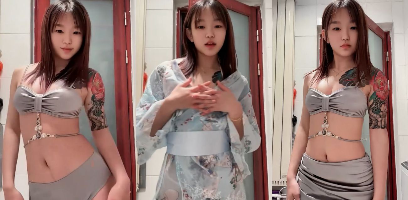 快手纹身小妹小困鱼蒙佳怡榜一土豪定制 浴室全裸热舞抬腿展示一字马