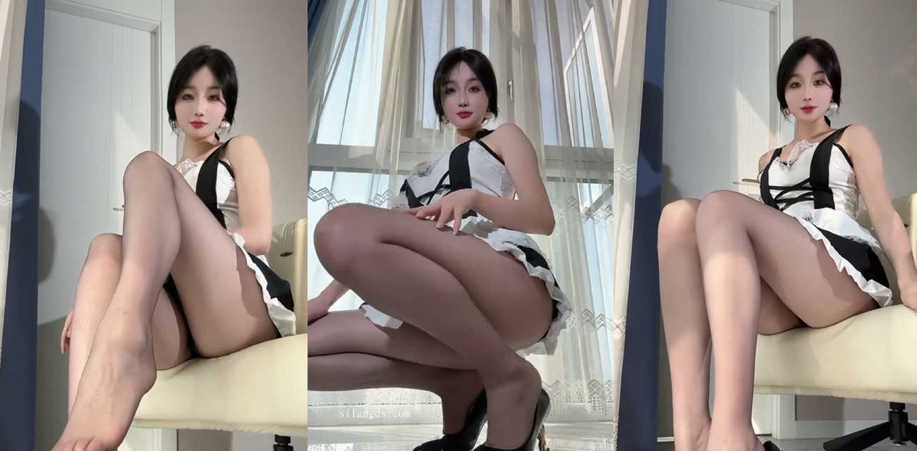 抖音网红小久红 COS性感高跟鞋女仆福利 黑丝美腿丝袜美脚镜头挑逗 射满白浆的大腿爱了!